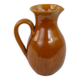 Pichet jaune ocre en céramique signé Félix Céram Vallauris circa 1960