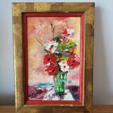 Oil on canvas bouquet of flowers