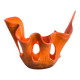 Vintage orange artistic vase from the mid-century, Europe, 1970s.