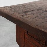 Oak hand-carved side table in wabi wabi style, Spain, 17th Century