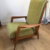 Fauteuil vintage inclinable style scandinave
