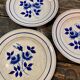 Lot de 3 assiettes Moulin des Loups bleu