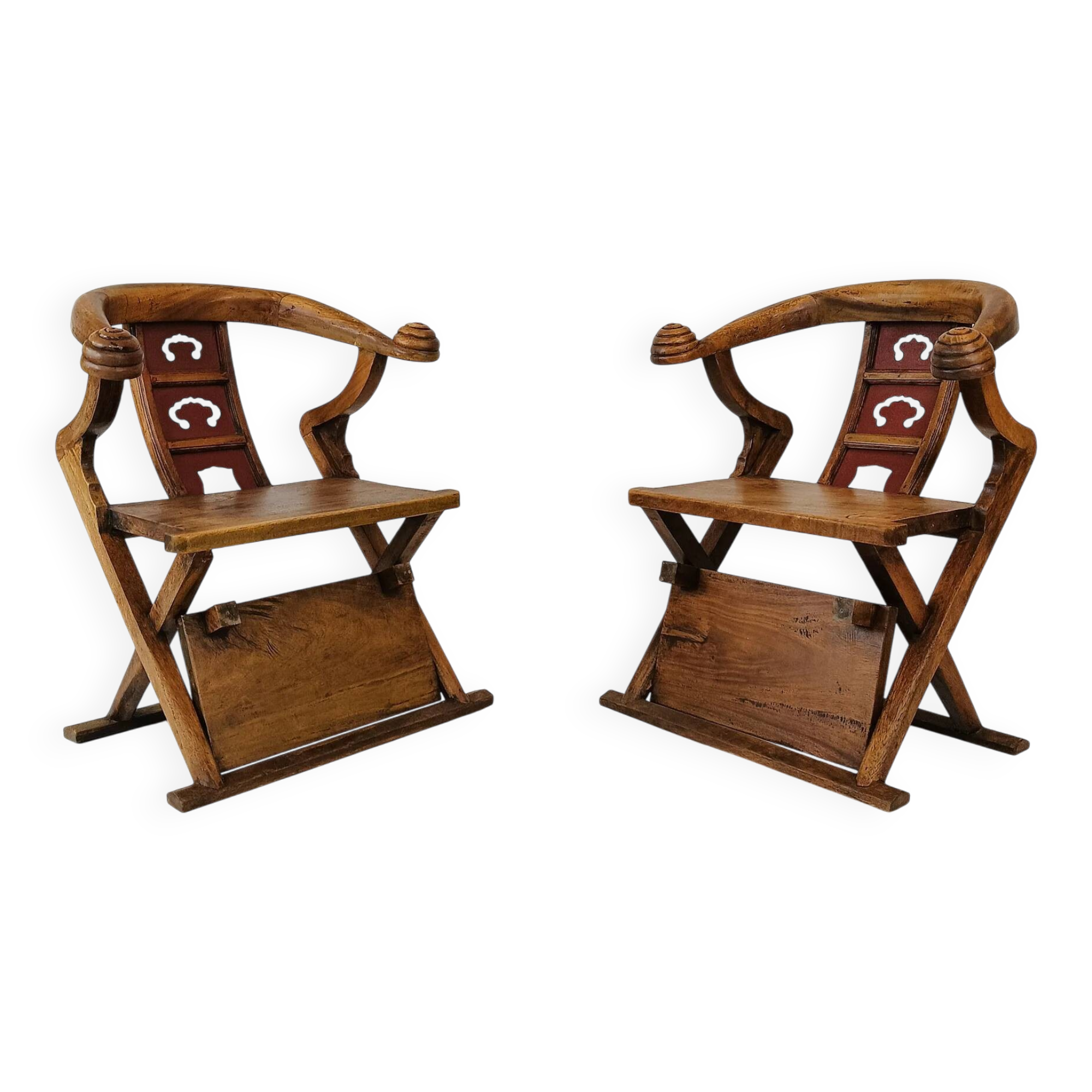 Fauteuils trônes asiatiques rares