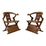 Fauteuils trônes asiatiques rares