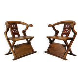 Fauteuils trônes asiatiques rares
