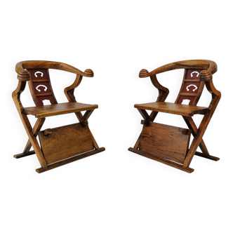 Fauteuils trônes asiatiques rares