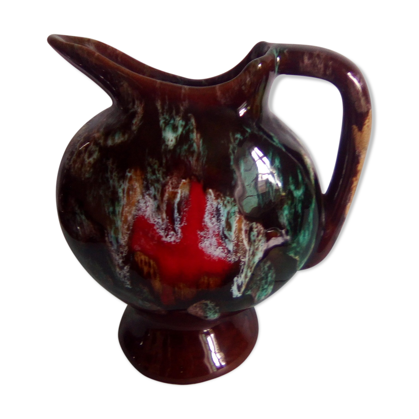 Ceramic pitcher of Vallauris 50s