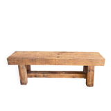 Old raw wooden bench