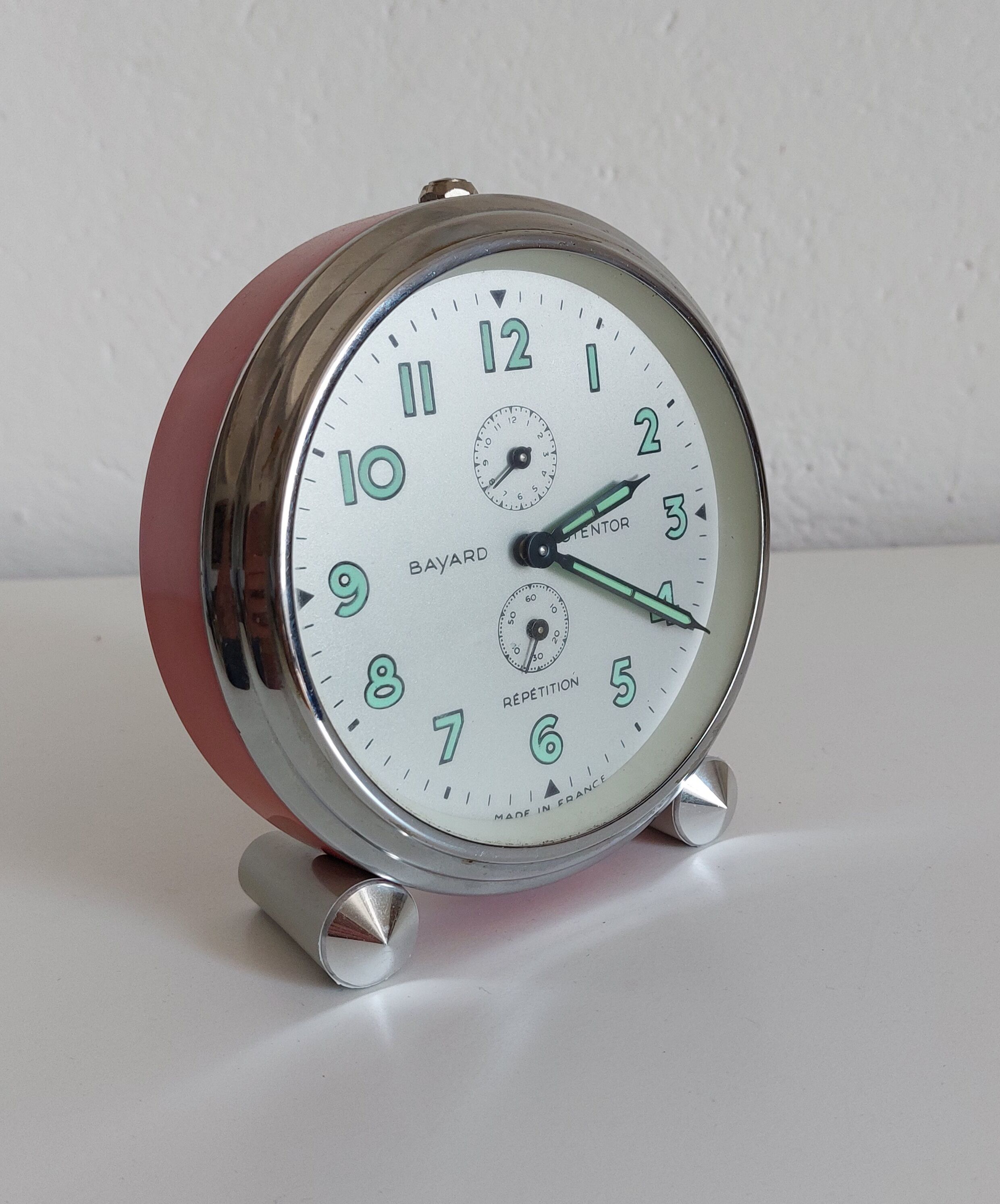 Vintage mechanical reveil stentor bayard