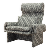 Fauteuil lounge, design italien, années 1970, Giovanni Offredi, Saporiti