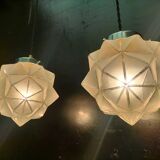 Paire de suspensions art déco en verre