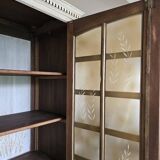 Antique library patinated in whitewashed white