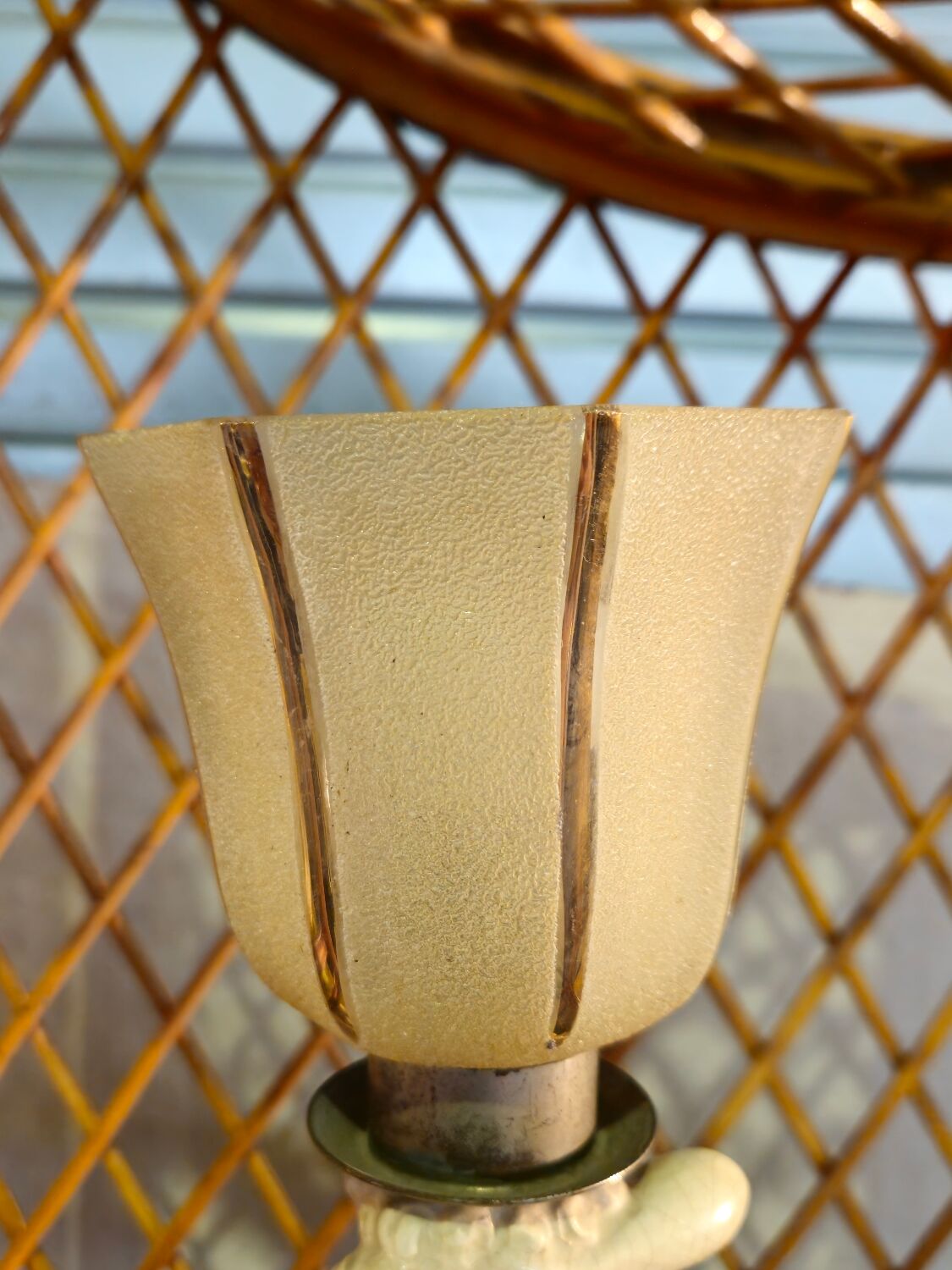 Lampe Céramique Art Déco 1930 Signé Fontinelle