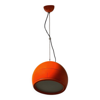Orange Pallade Hanging Lamp by Artemide Space Age Design Icon