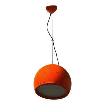 Orange Pallade Hanging Lamp by Artemide Space Age Design Icon