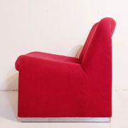 Red Alky armchair by Giancarlo Piretti to Castelli Italy 70s