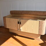 Meuble bar console vinyle vintage en formica