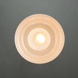 Mid-Century Italian Brass and Opaline Glass Pendant Lamp