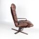 Fauteuil vintage en bois et cuir