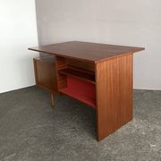 Vintage mahogany desk, 1950, restored
