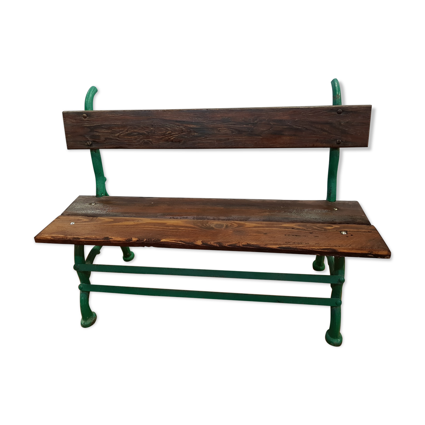 Cast iron and wooden garden bench