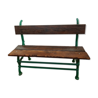 Cast iron and wooden garden bench