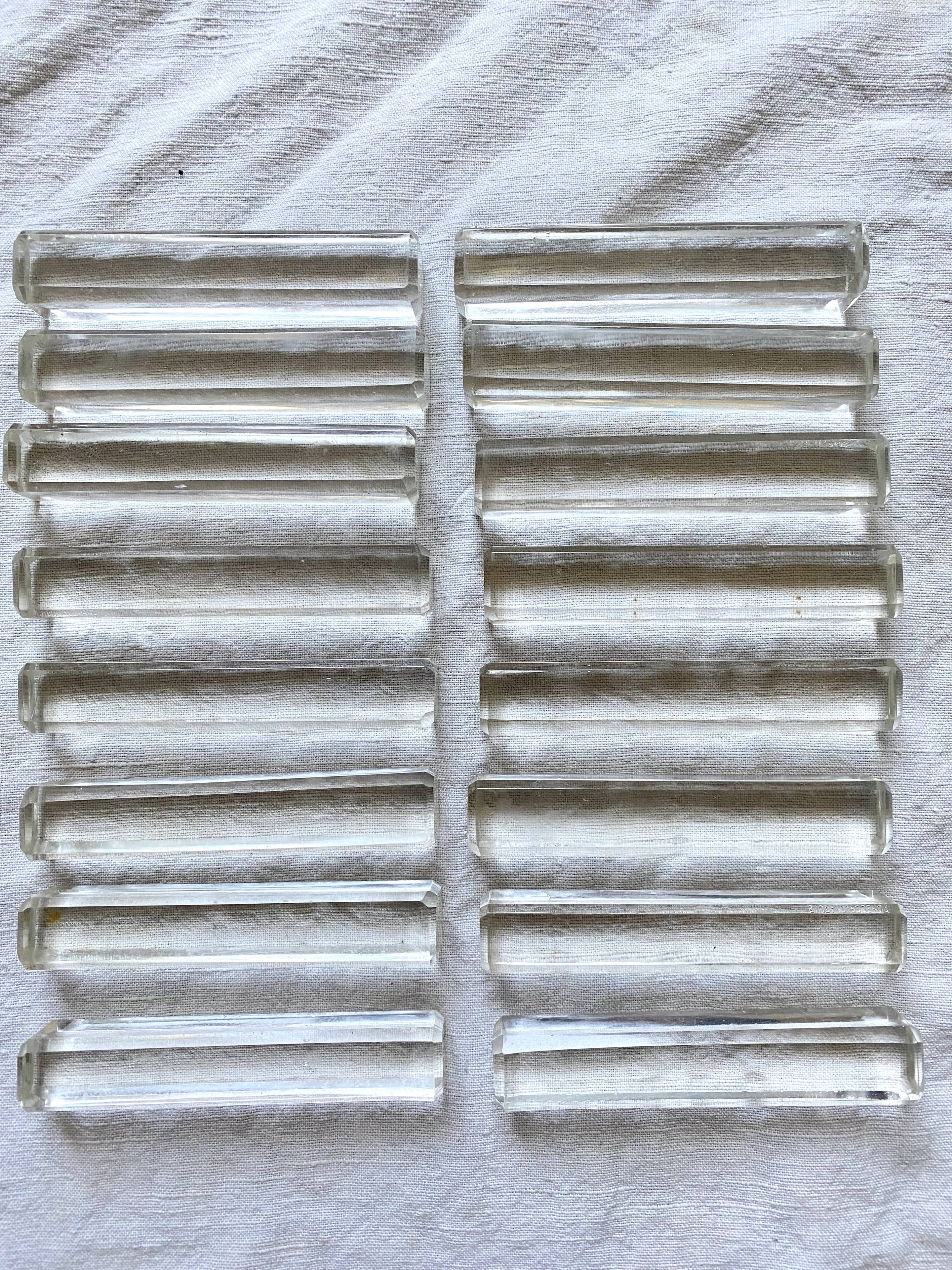 Antique glass knife holders