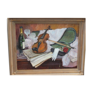 Peinture avec un violon
