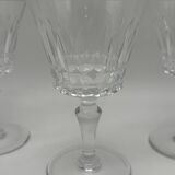 10 Baccarat Glasses, Model Picadilly, France, Crystal Stemmed Glasses