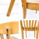 Chaise bistrot vintage Mid-Century en bois à barreaux style scandinave