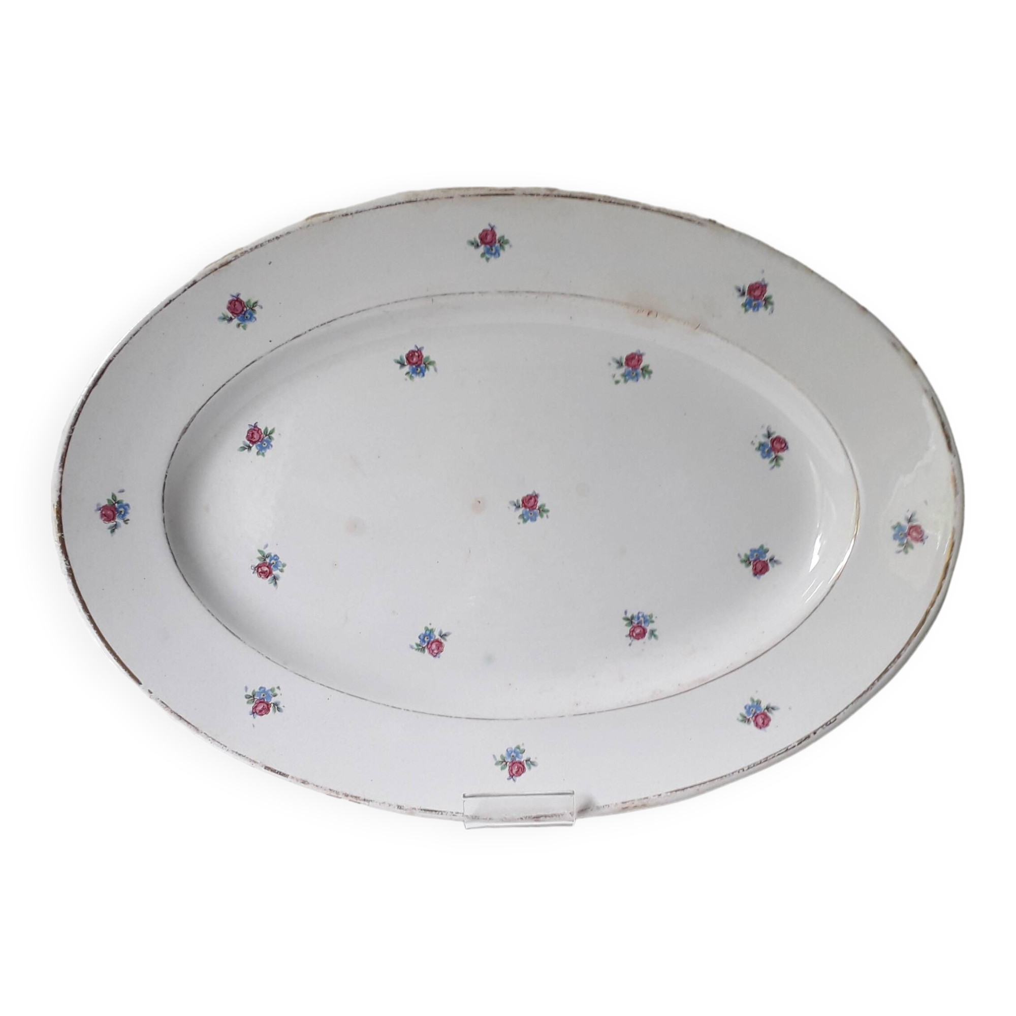 Oval Luneville porcelain dish (32.5x22.5cm) A1