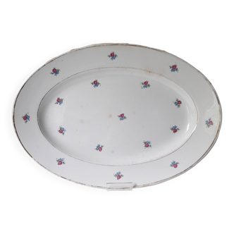 Oval Luneville porcelain dish (32.5x22.5cm) A1
