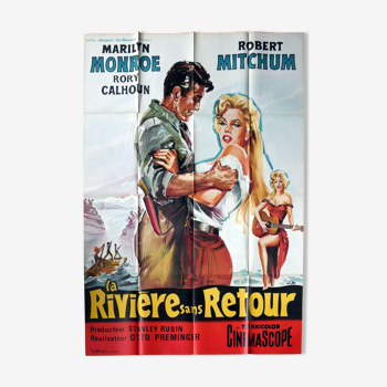 Affiche de cinéma originale "Rivière sans retour" Marilyn Monroe