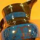 Pot à lait pichet XIXème faïence de Jersey A décor de frises bleues feuillagées