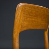 Danish Teak Dining Chair with Wicker by Henning Kjaernulf for Koruo Stolefabrik, 1960s