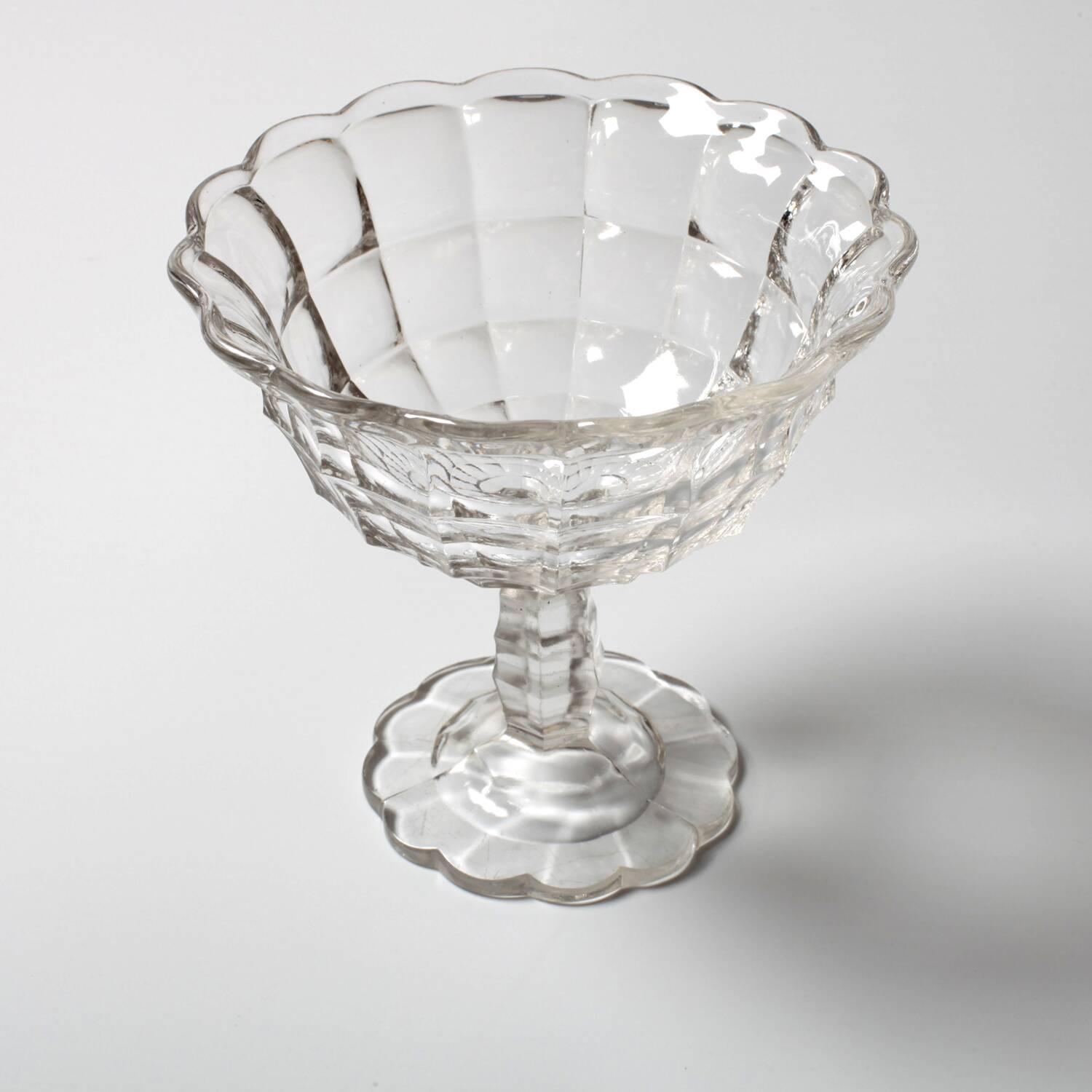 Rare Vintage Glass Pedestal Bowl: Rudolf Schröter Inwald Lord Design / 1935