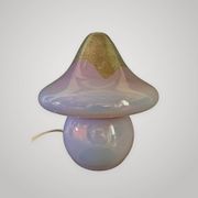 Mushroom table lamp in glass Signed Murano Vetri Italy 70's mushroom l
