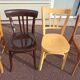 Set of 8 wooden bistro chairs bar mismatched