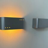 Pair of vintage wall lights, metal, France 1970