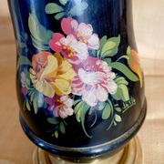 Lamp from the early 1900s, fabric cable, cotton shade.