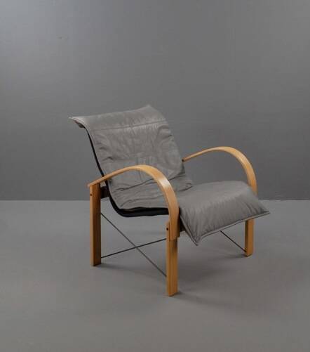 Leather Armchair by Tord Björklund for Ikea, 1980s
