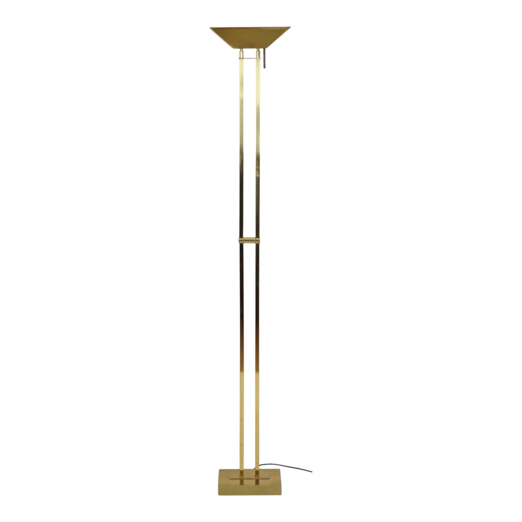 Gold Deknudt Floor Lamp, Willy Rizzo Design, Hollywood Regency