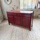 Red lacquered enfilade 1970 160cm