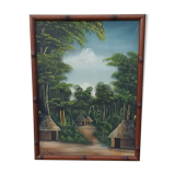 Vintage canvas painting