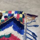 Tapis multicolor en tissu boucherouite 110x200cm