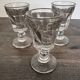 3 small antique glasses from the late 19th century, absinthe type / Napoleon III