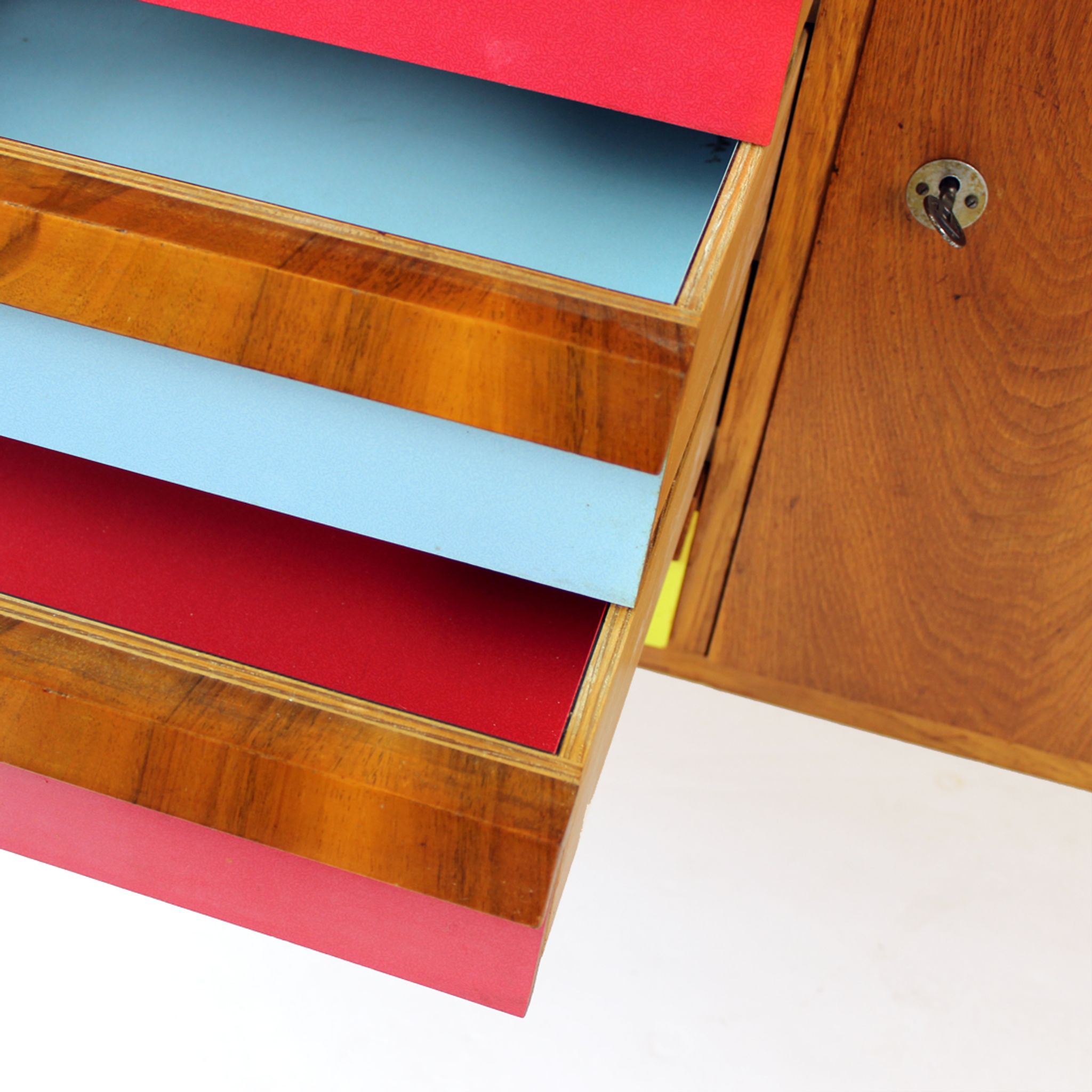 Tall Mid Century Sideboard, Czechoslovakia 1960s