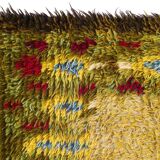 Scandinavian 20th century vintage rya rug. 97 x 60 cm (38.19 x 23.62 in).