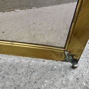 Antique brass fireplace screen from the 19th century by Bouhon Frères.