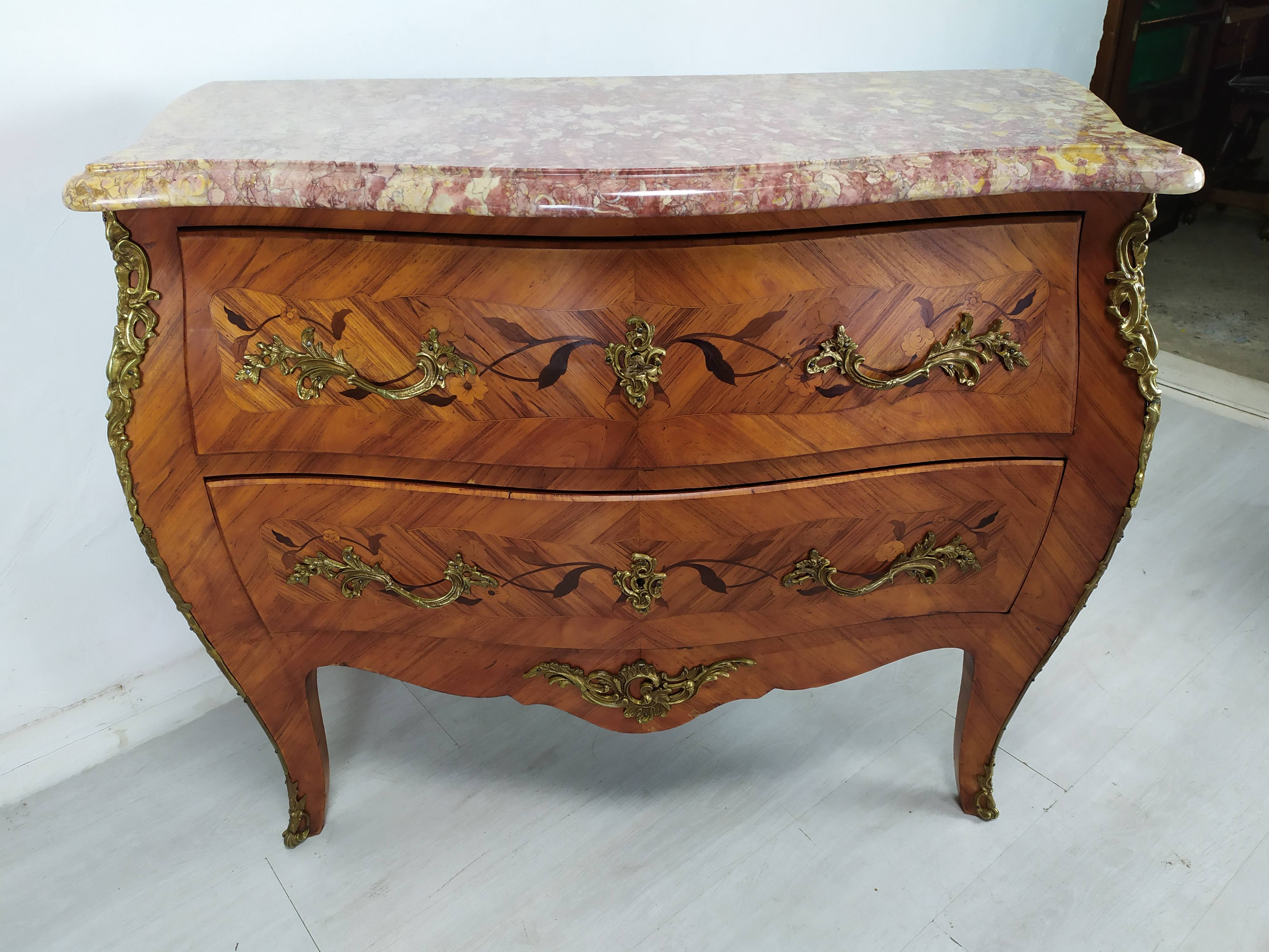 Curved chest of drawers louis XV